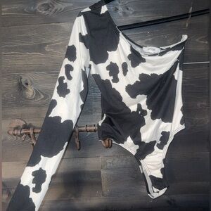 Cow Print Bodysuit